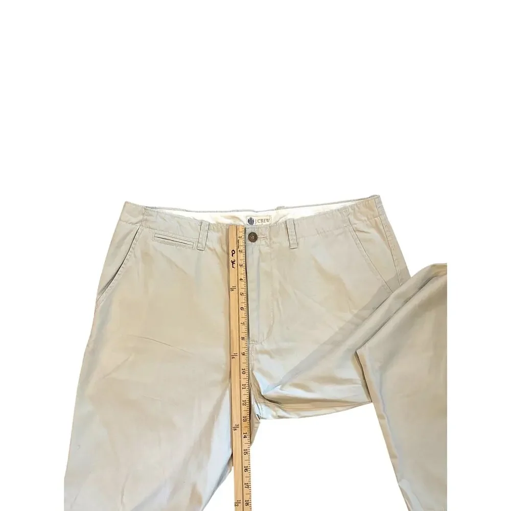J Crew Pants Mens 36x30 Beige Chino Lightweight 100% Cotton Preppy Classiccore